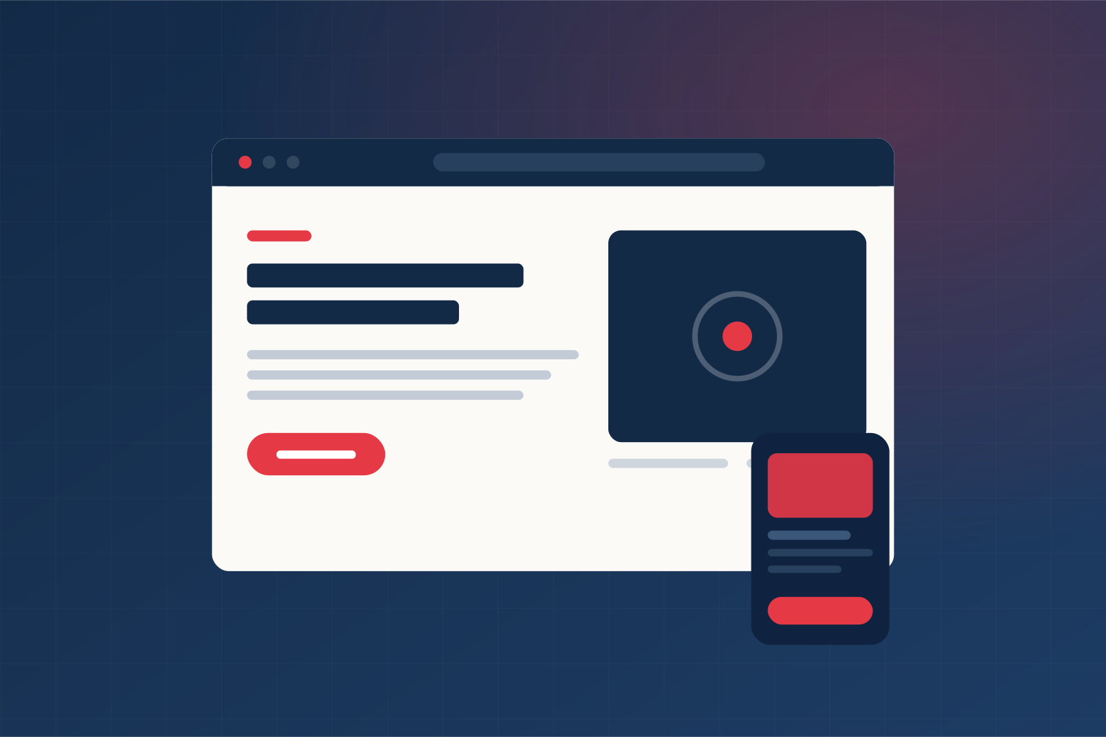Custom website and mobile app mockup designed by Precision 365 Marketing